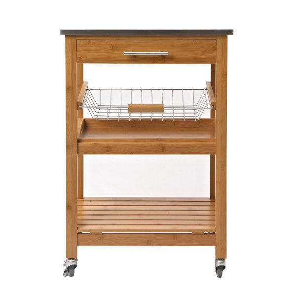 Red Barrel Studio® 22.75'' Wide Rolling Kitchen Cart with ...
